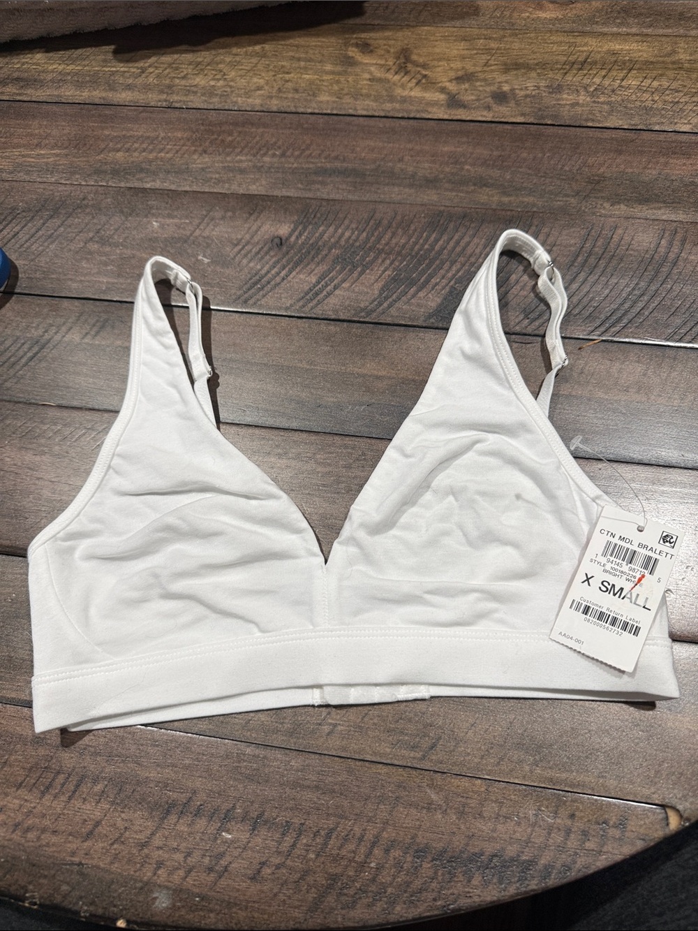 State of Day Intimates Cotton Modal Bralette | White | XS | NWT